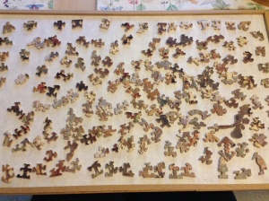 My Aunt Patty gave me 5 wooden puzzles when I was about 10 years old. I decided it's time to put them together.